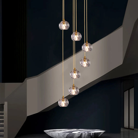 VETRULUS Crystal Pendant Ceiling Light for Modern Home Decor