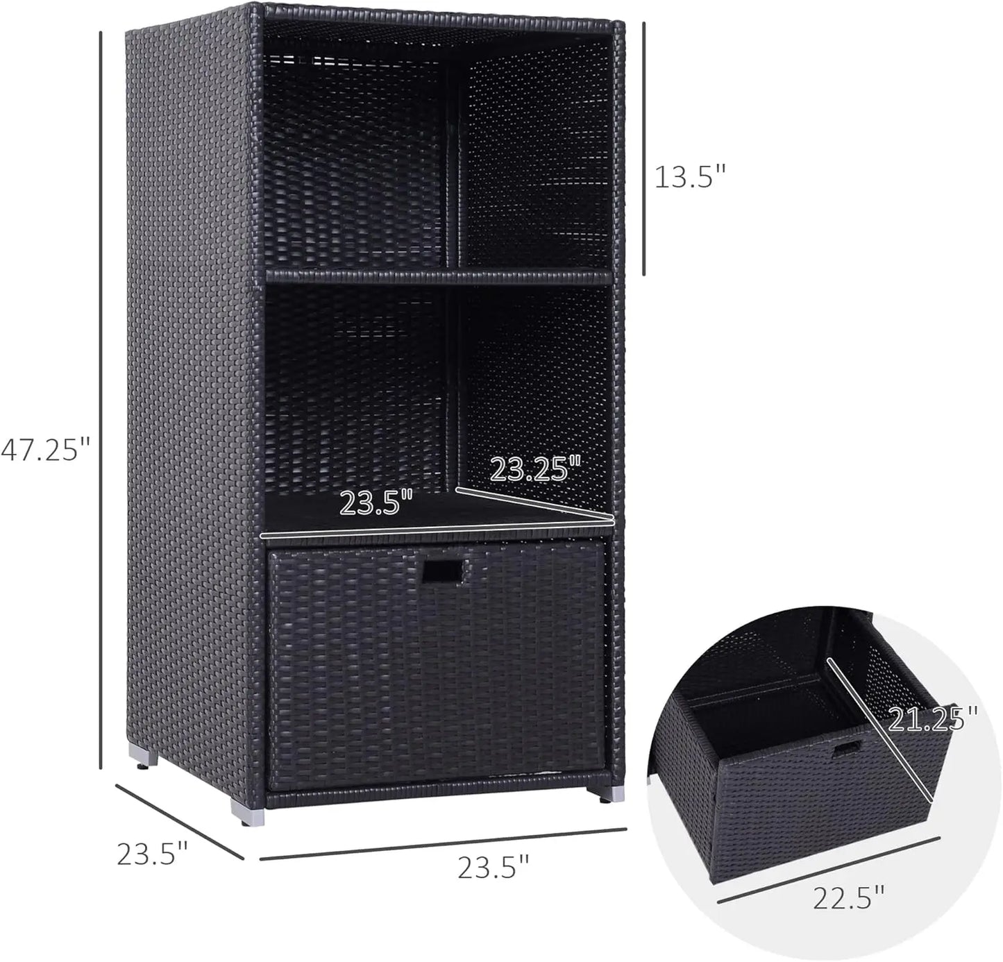 Valet Pool Towel Rack Waterproof Rattan Wicker Organizer Hot Tub