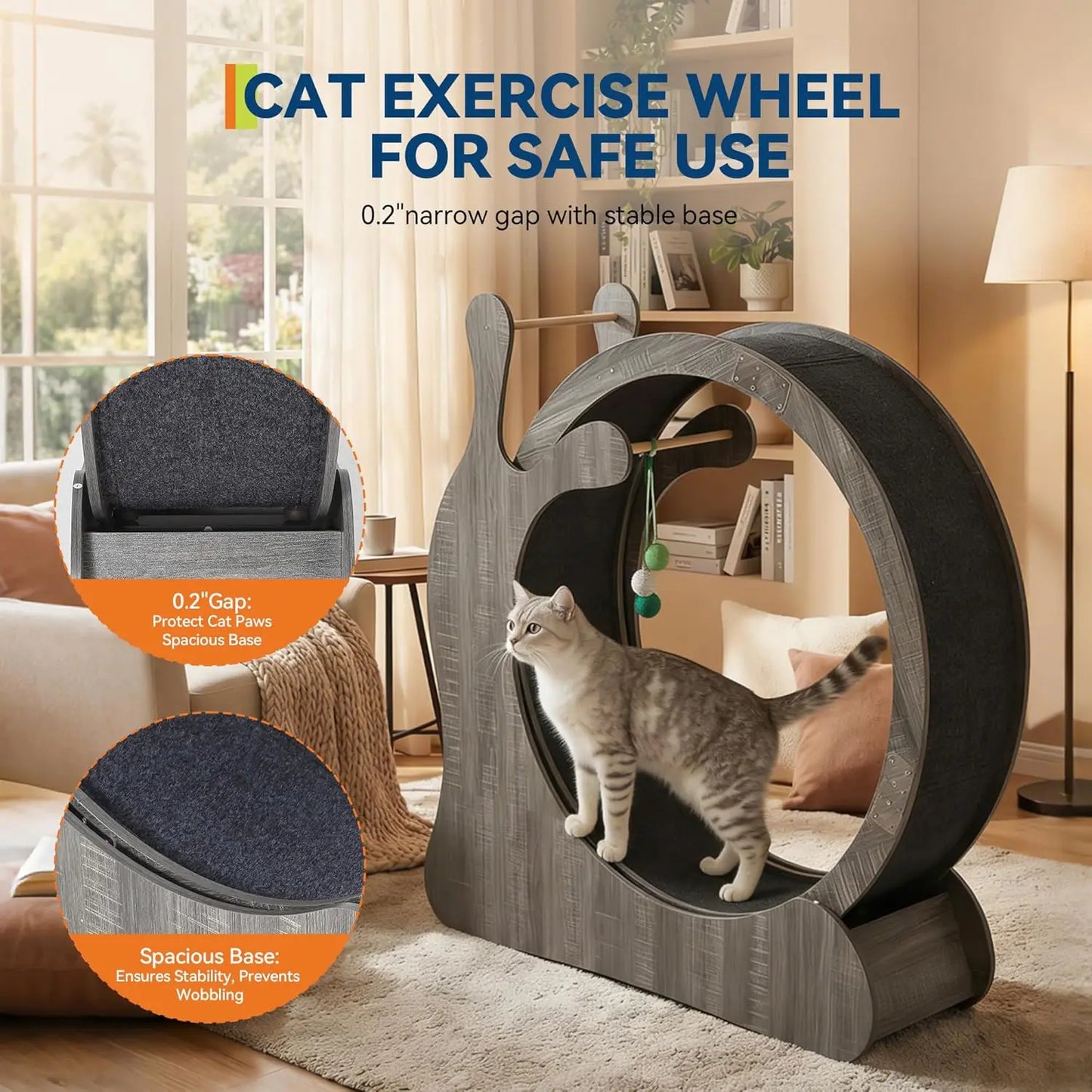 HiMISS Cat Exercise Wheel Treadmill For Indoor Fitness