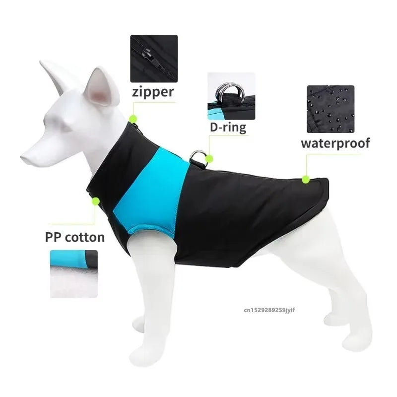 NONECN Waterproof Warm Dog Coat Padded Jacket For Outdoors