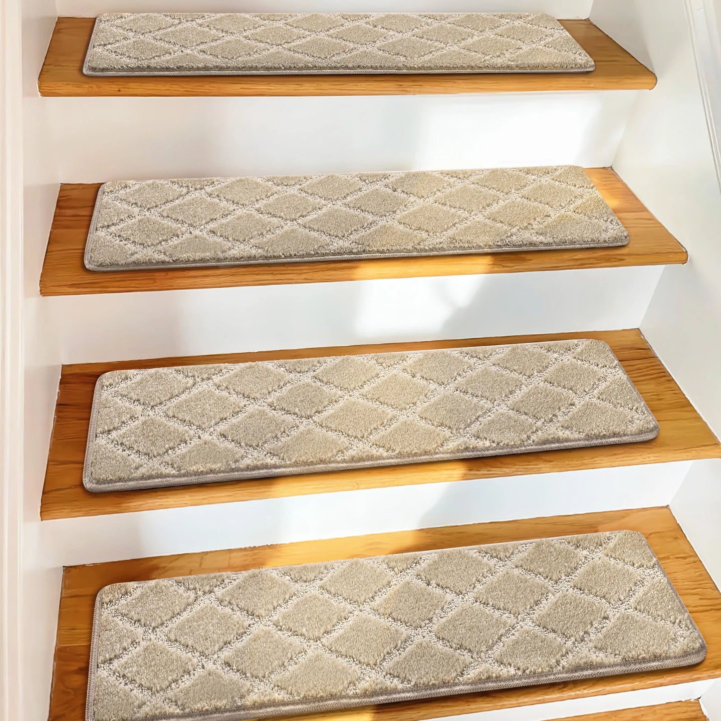Non Slip Carpet Stair Treads Pet Friendly Indoor Protectors Washable