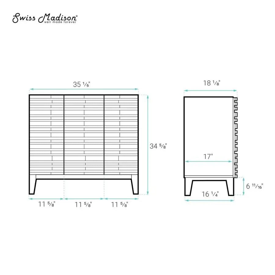 XMSJ Cascade Freestanding Bathroom Vanity Cabinet Without Top