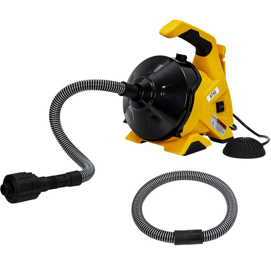 HiMISS Auto Feed Drain Cleaner Auger With Foot Switch