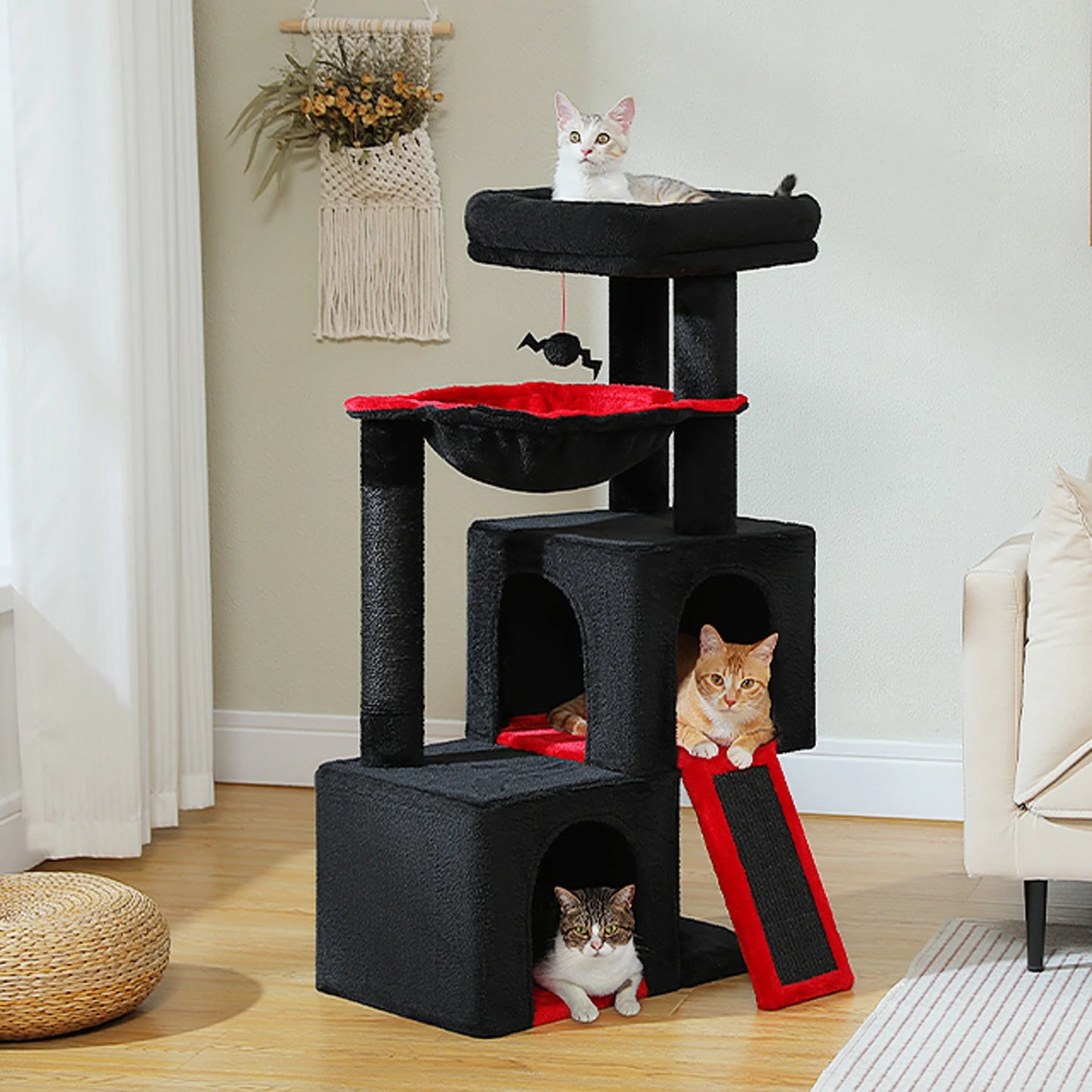 PAWZ Road Multi-Level Cat Tree Indoor Cat Tower With Condos Sisal Scratching Pad