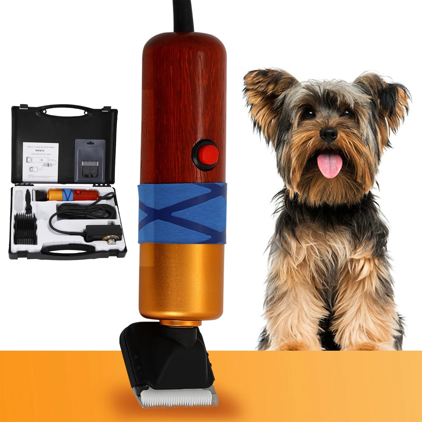 Professional Electric Pet Hair Clipper Low Noise With Variable Speed