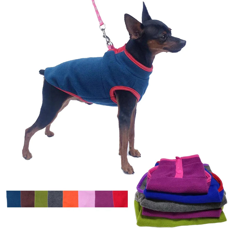 Fleece Dog Clothes For Small Dogs Spring Autumn Vest