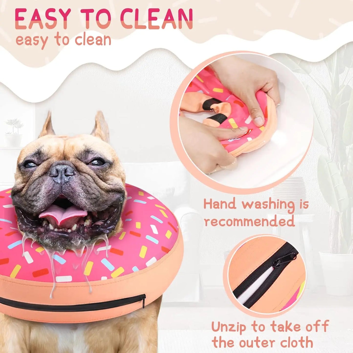 NONECN Inflatable Dog Cone Collar For Postoperative Recovery