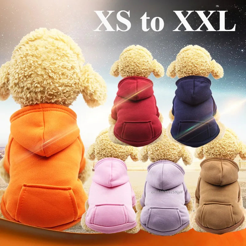 Winter Hooded Sweatshirt for Dogs and Cats