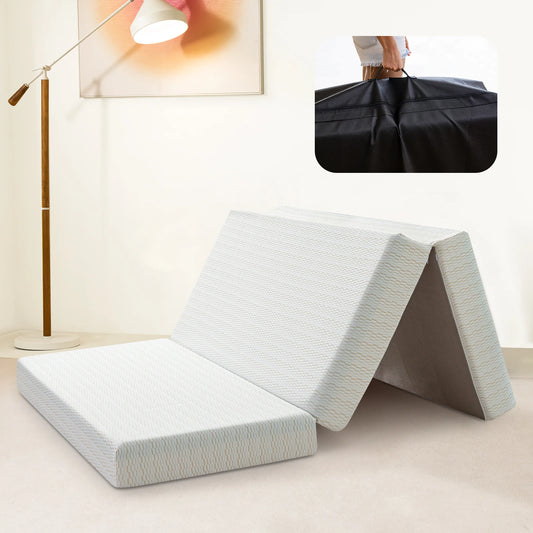 Hcore Tri Fold Memory Foam Mattress With Storage Bag
