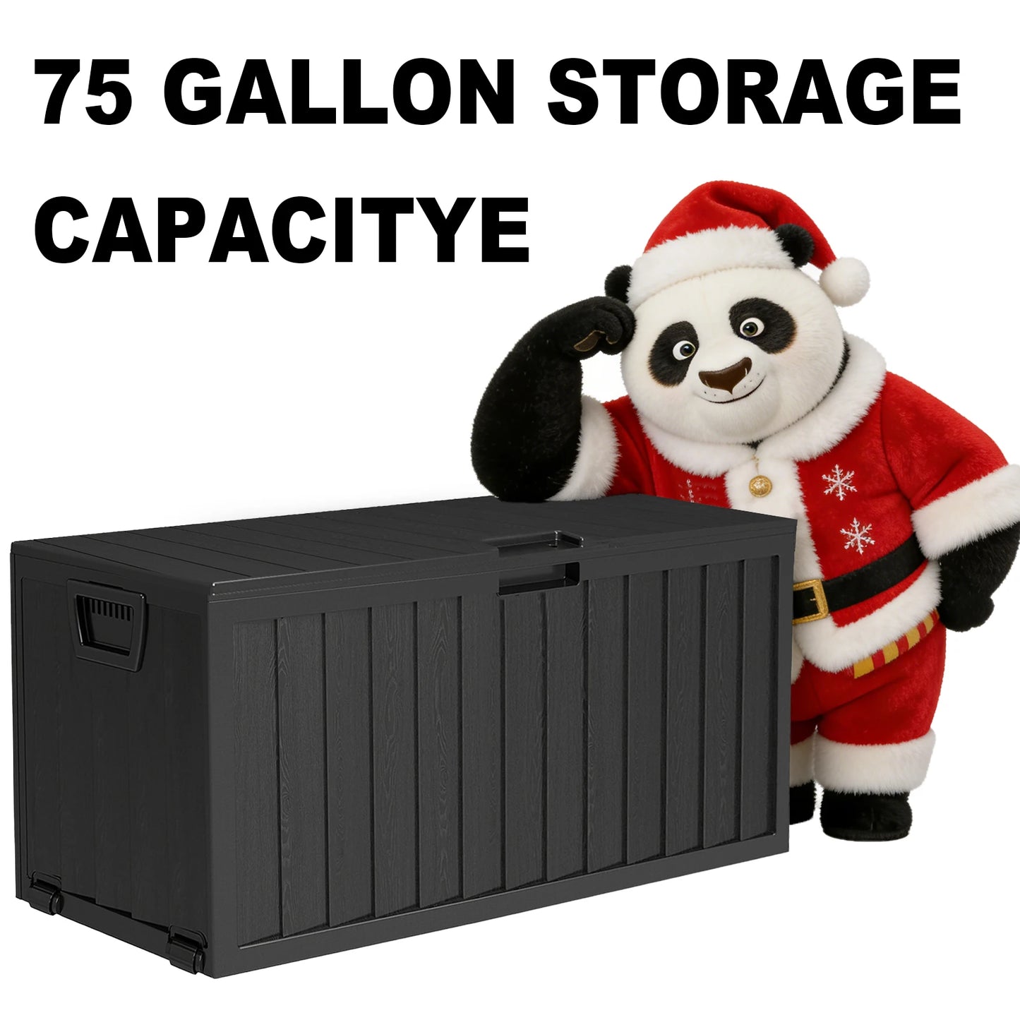 NONECN Heavy Duty Outdoor Storage Box with Flip Top Lid