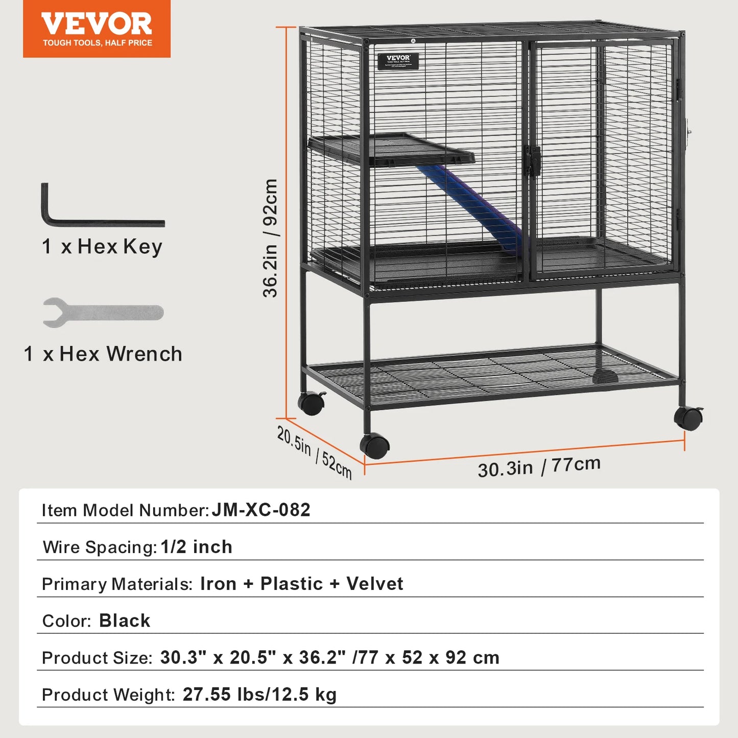 SucceBuy 4-Tier Critter Nation Ferret Cage for Small Animals