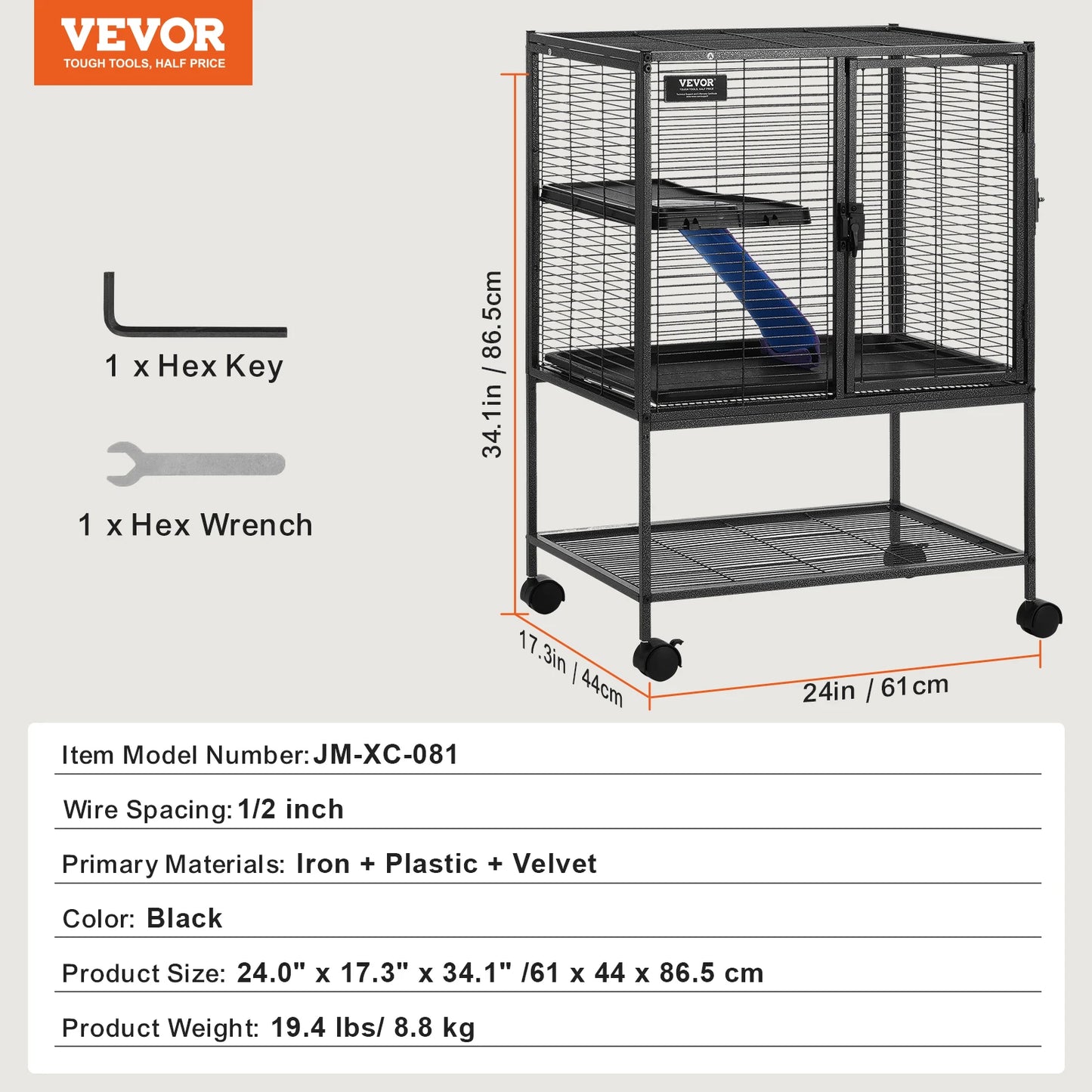 SucceBuy 4-Tier Critter Nation Ferret Cage for Small Animals