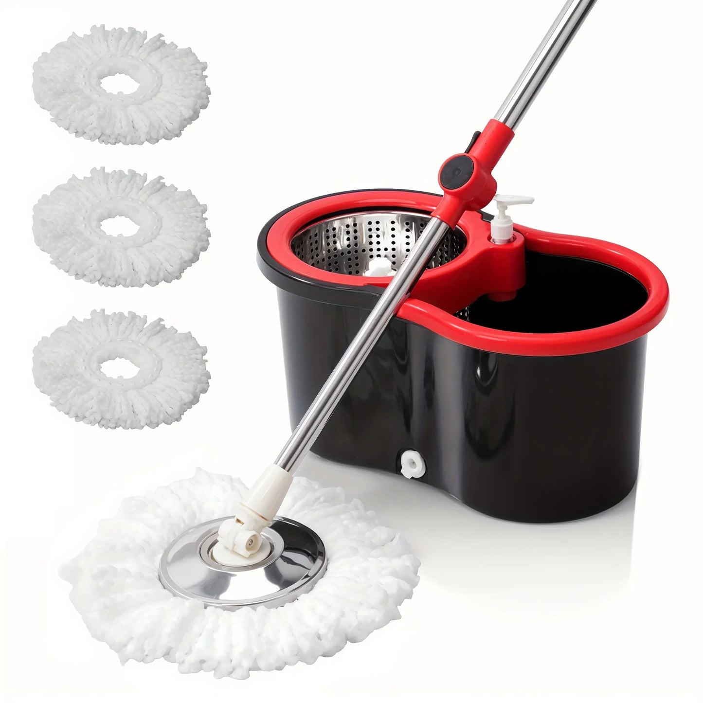 AEHOMECN Heavy Duty Spin Mop And Bucket Set With 360 Degree Rotating Mop Heads