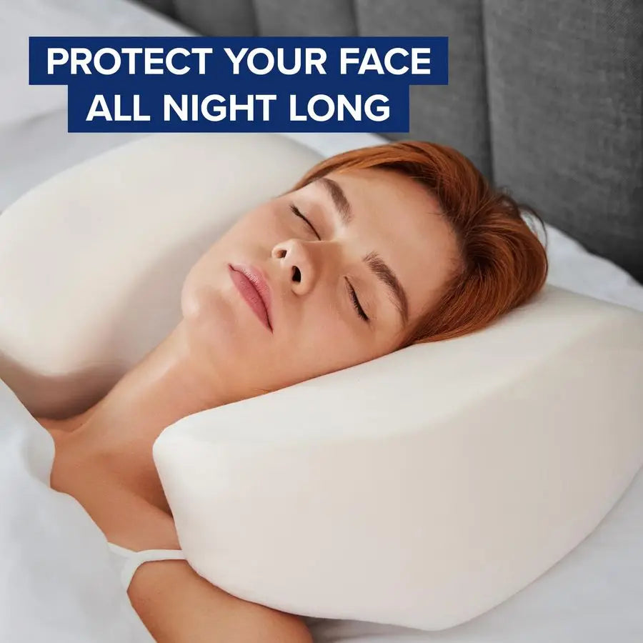 Back Sleeper Pillow With Neck Support And Wrinkle Prevention Patent Pending