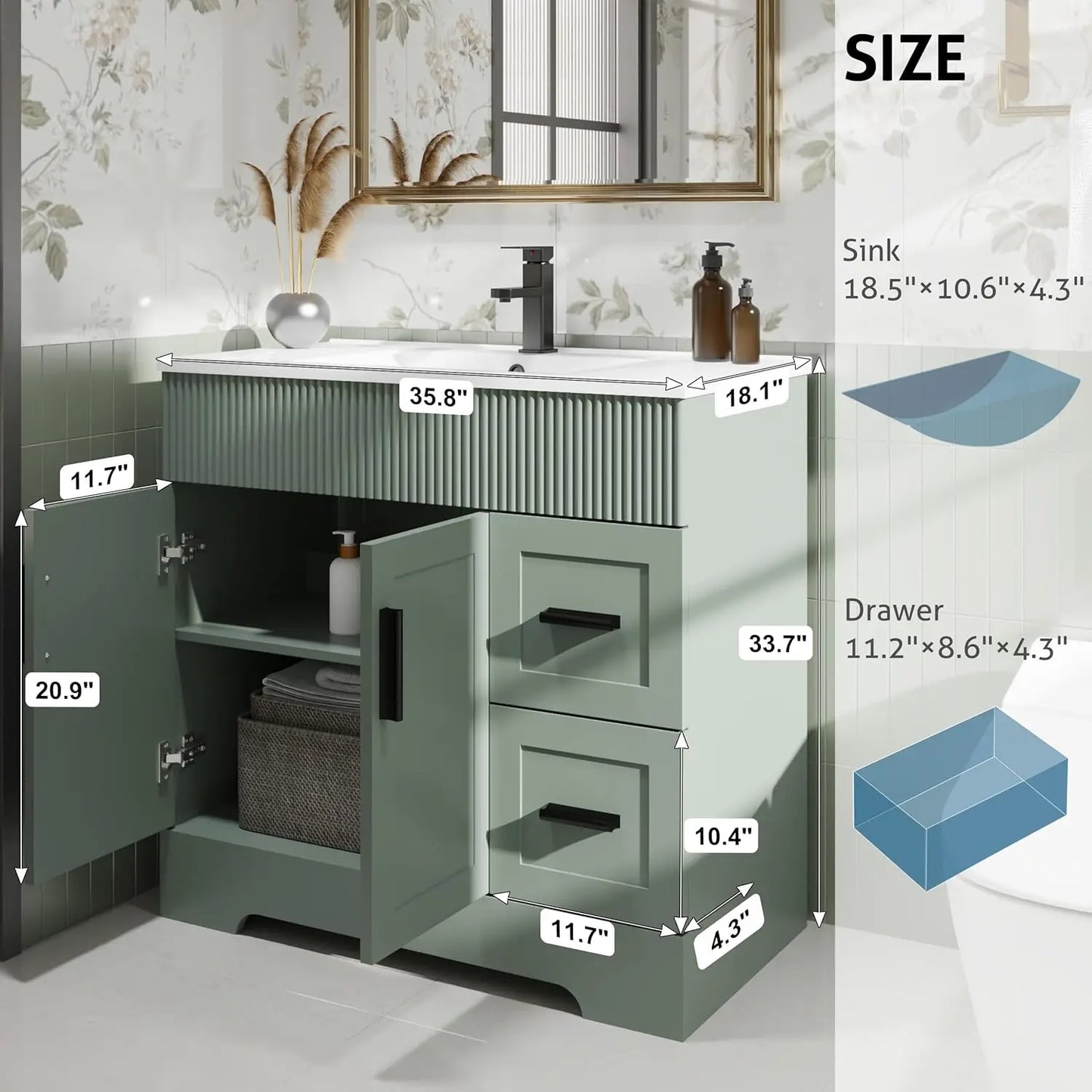 Guangbai Bathroom Vanity Sink Combo With Undermount