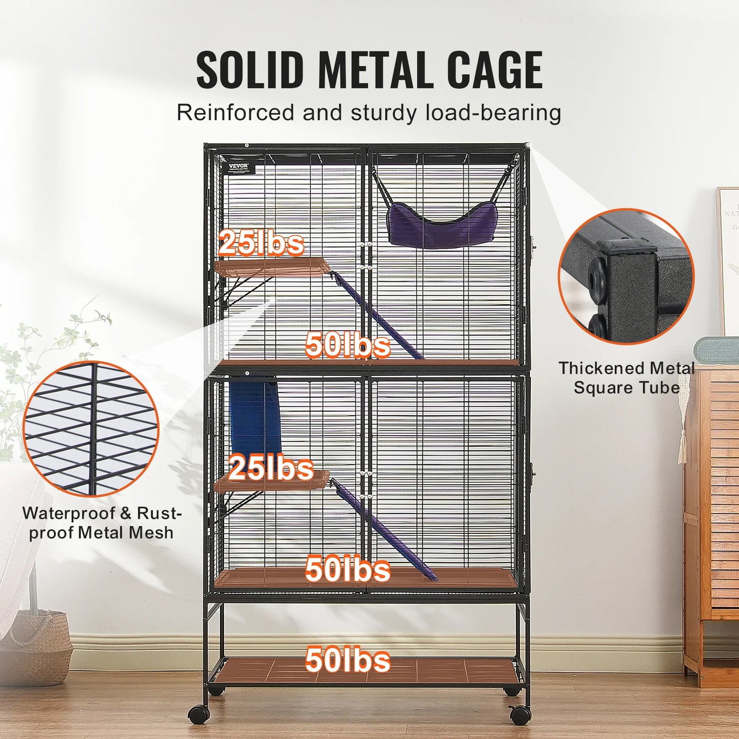 SucceBuy 4-Tier Critter Nation Ferret Cage for Small Animals