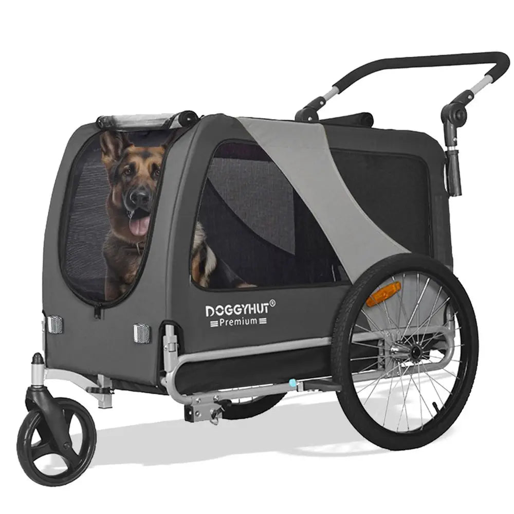 XMSJ Premium Large Pet Bike Trailer and Stroller for Dogs