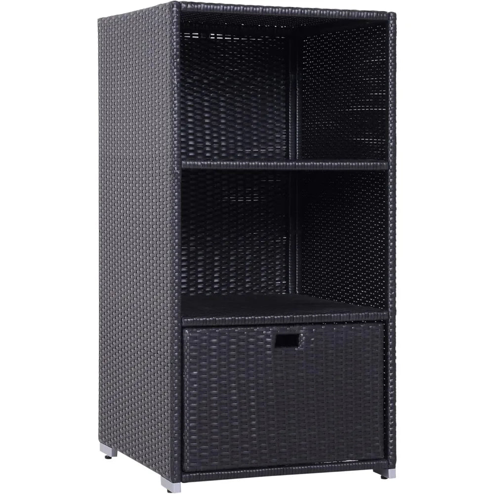 Valet Pool Towel Rack Waterproof Rattan Wicker Organizer Hot Tub