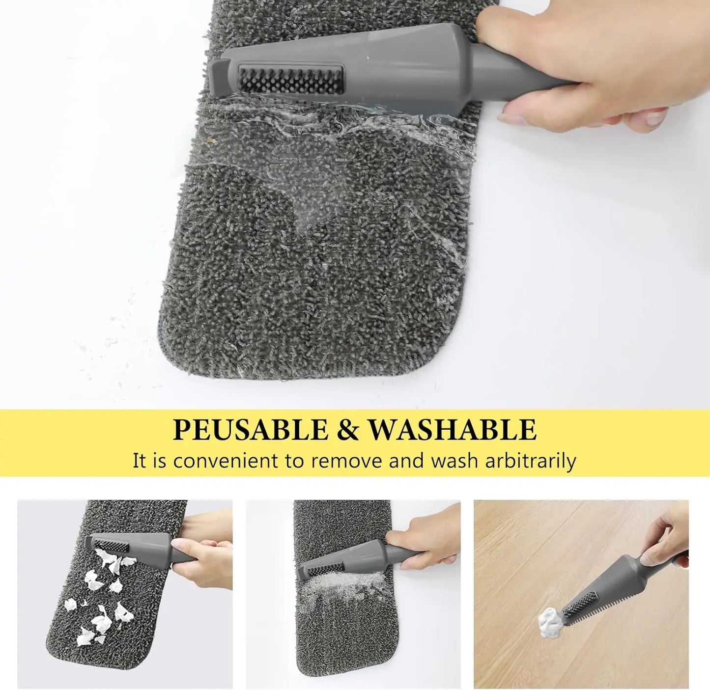 Spray Mop With Washable Pads And Refillable Bottle For Hardwood Floors