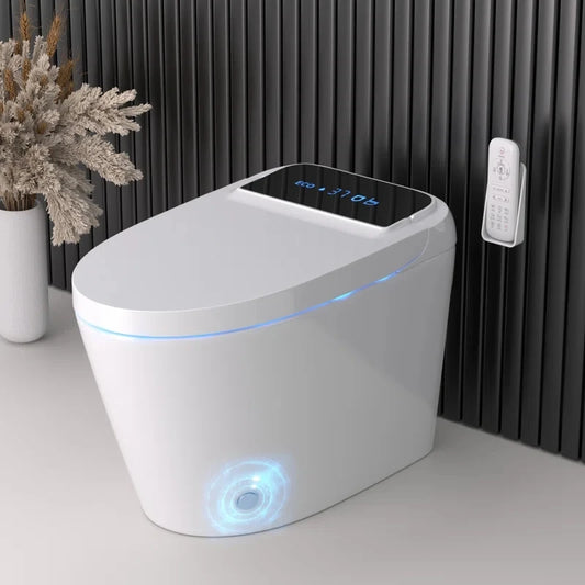 Smart Toilet With Tankless Bidet Wash And Auto Open Lid