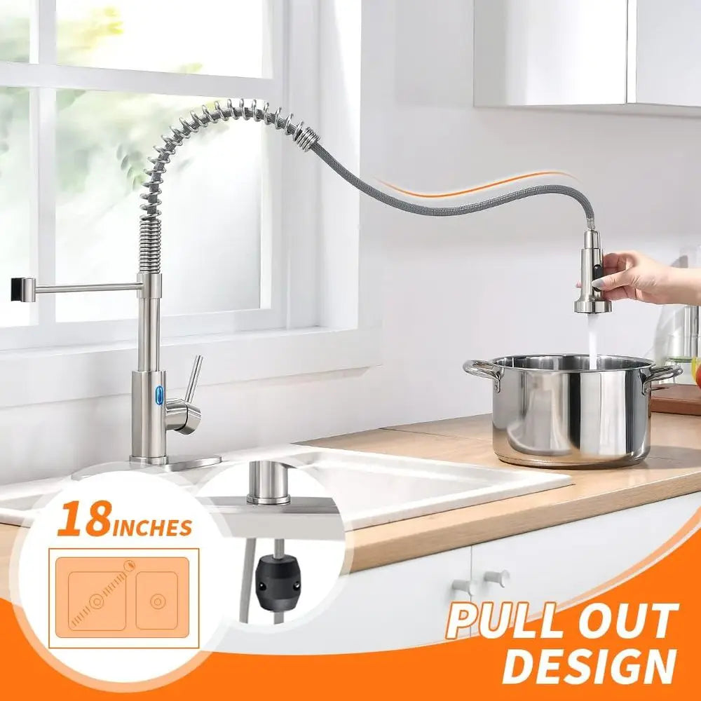 Stai Touchless Kitchen Faucet With Pull Down Sprayer LED Light