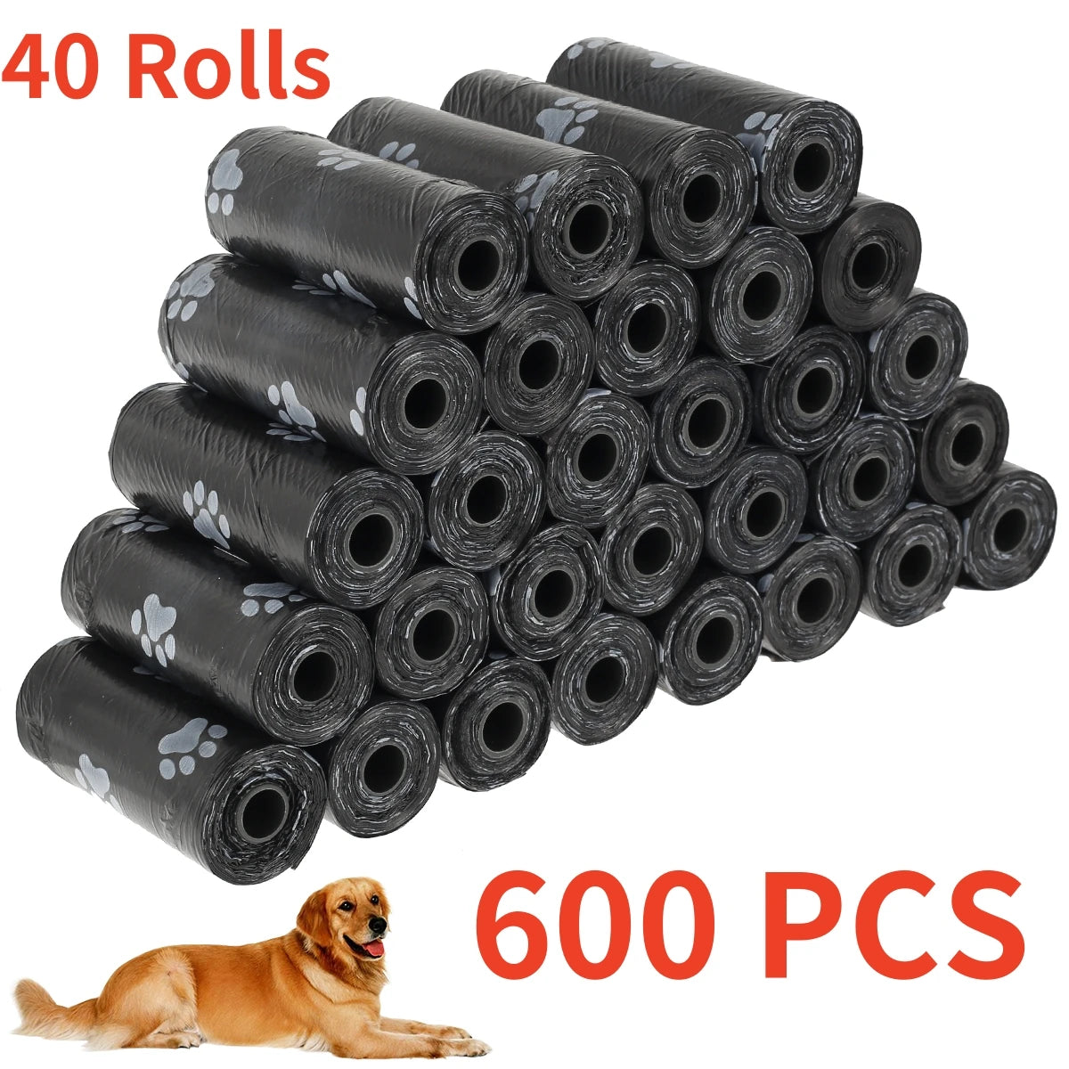 NONEDog Accessories Biodegradable Dog Poop Bags Dispenser 2/40 Rolls
