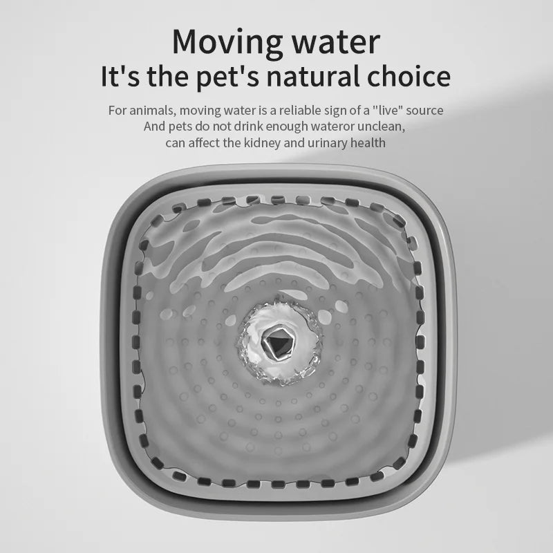 Cat Water Fountain Auto Recirculating Filter USB Quiet