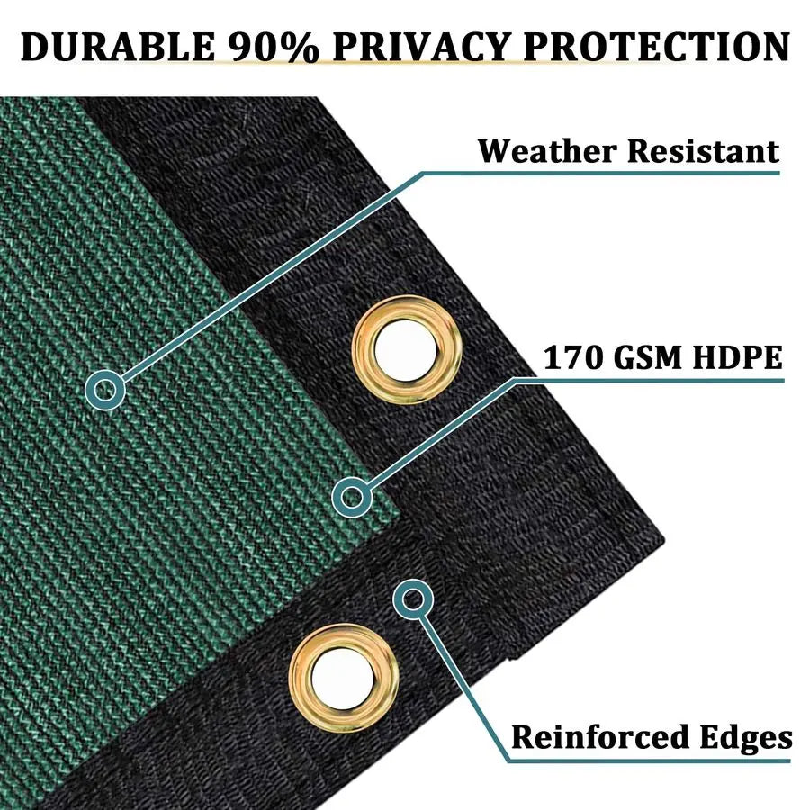 Heavy Duty Fence Privacy Screen 170 GSM Shade Net Outdoor