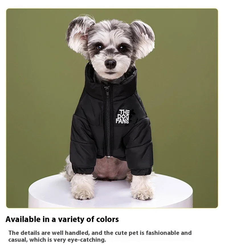 Trendy Embroidered Dog Coat For Autumn And Winter Wear