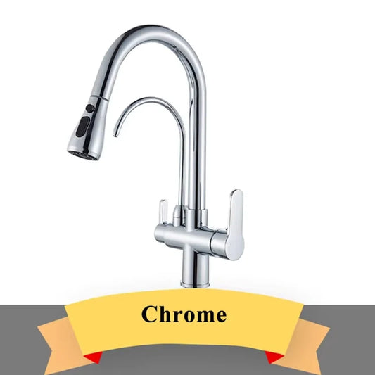 Wanmivezlo Purify Water Deck Mounted Dual Handle Faucet Kitchen