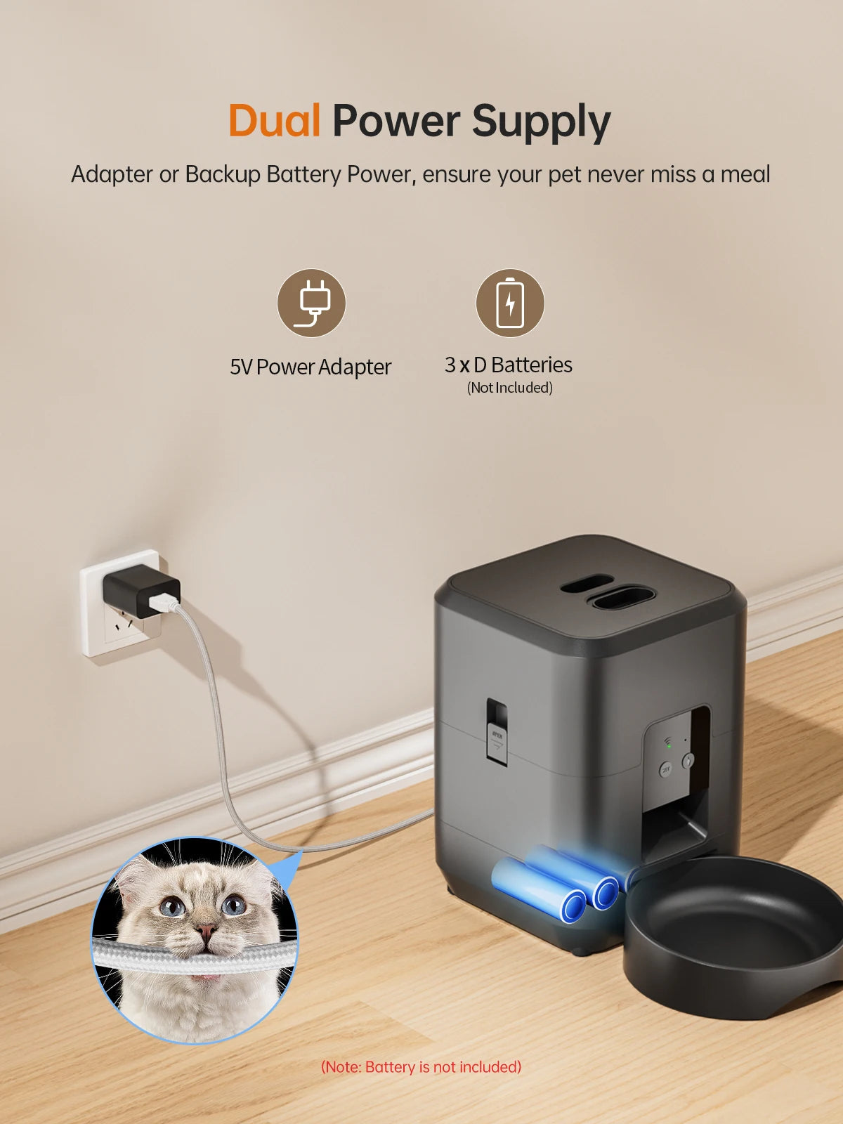 Cat Mom Timed Automatic Feeder With App Control