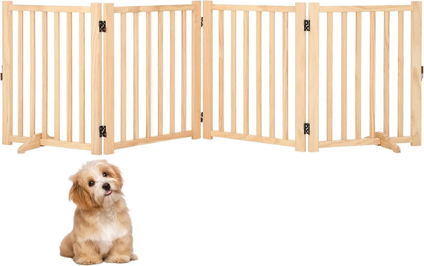 HiMISS Freestanding Dog Gate Foldable Indoor Pet Fence
