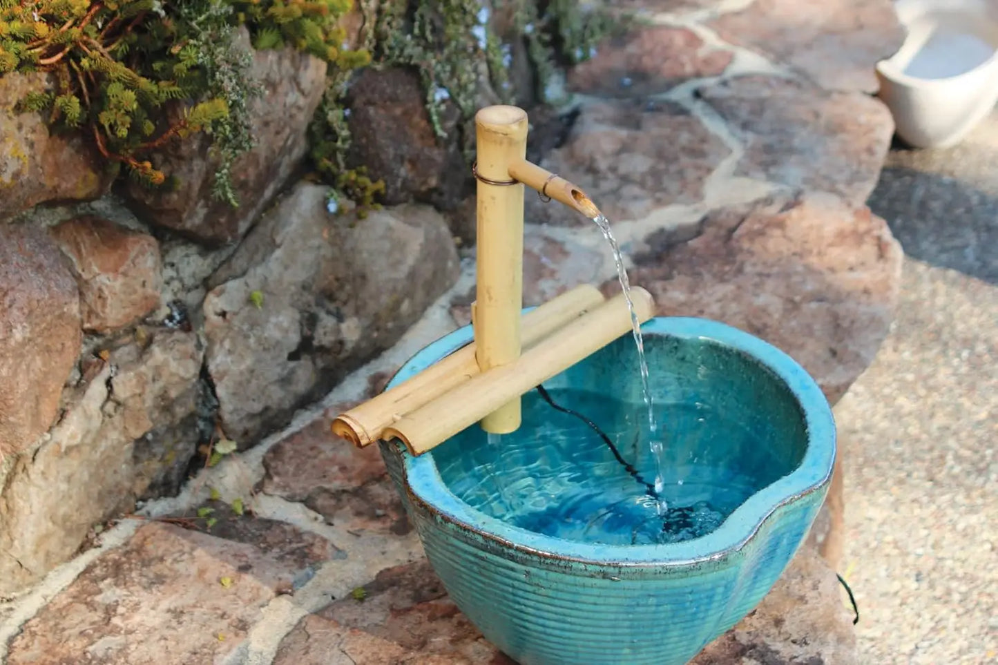 Adjustable Bamboo Water Fountain Kit With Pump