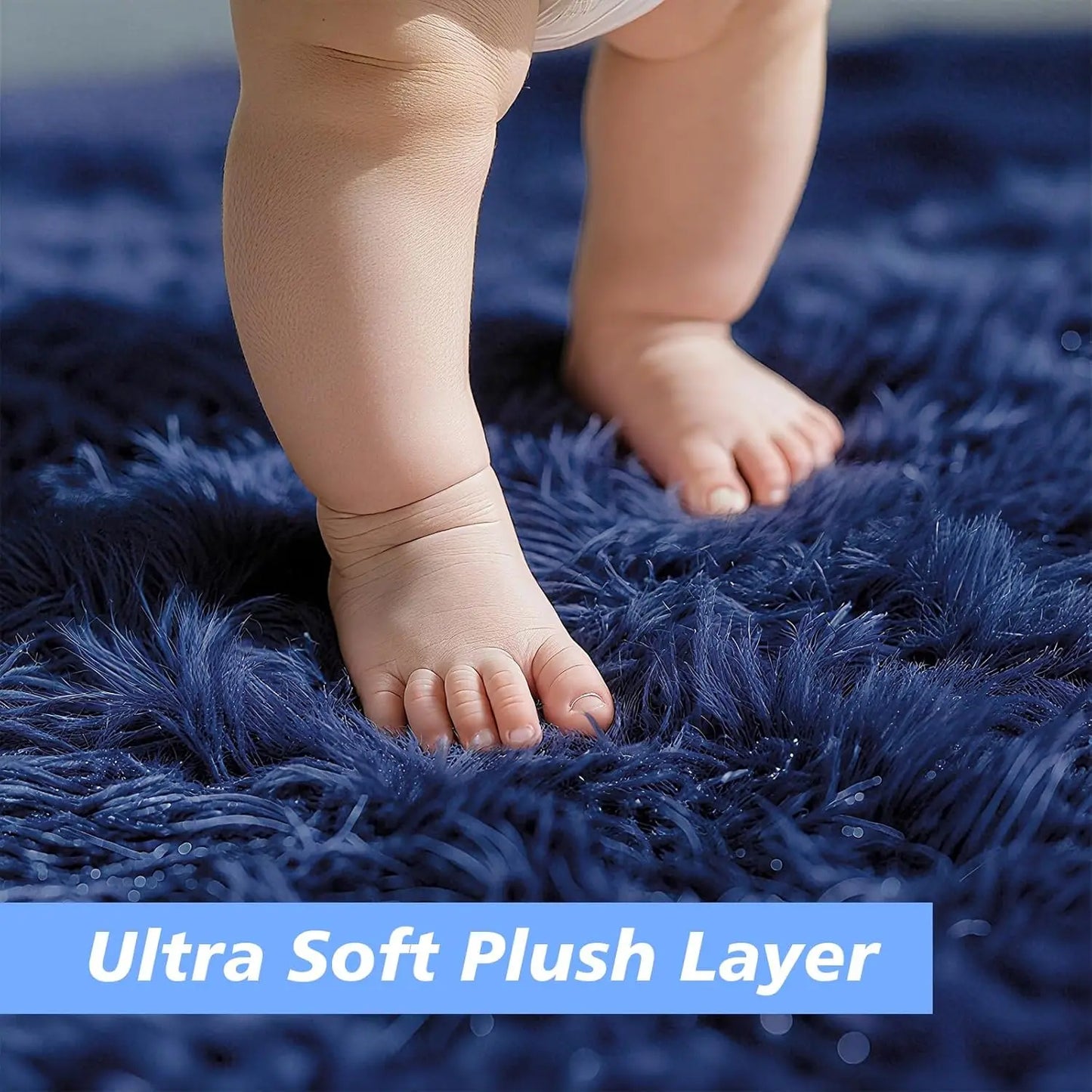 Fluffy Shag Area Rug For Living Room And Bedroom Decor