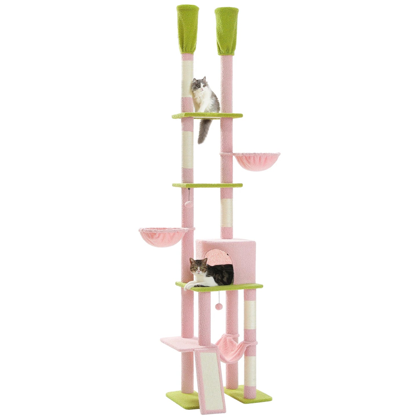 PAWZ Road Cactus Floor-To-Ceiling Cat Tree 7 Tiers