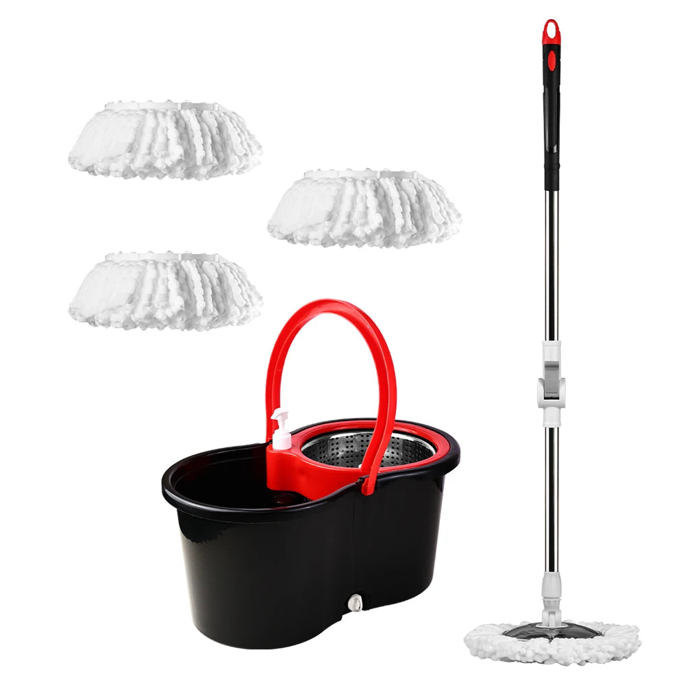 NONECN 360° Spin Mop System With Self Cleaning Bucket