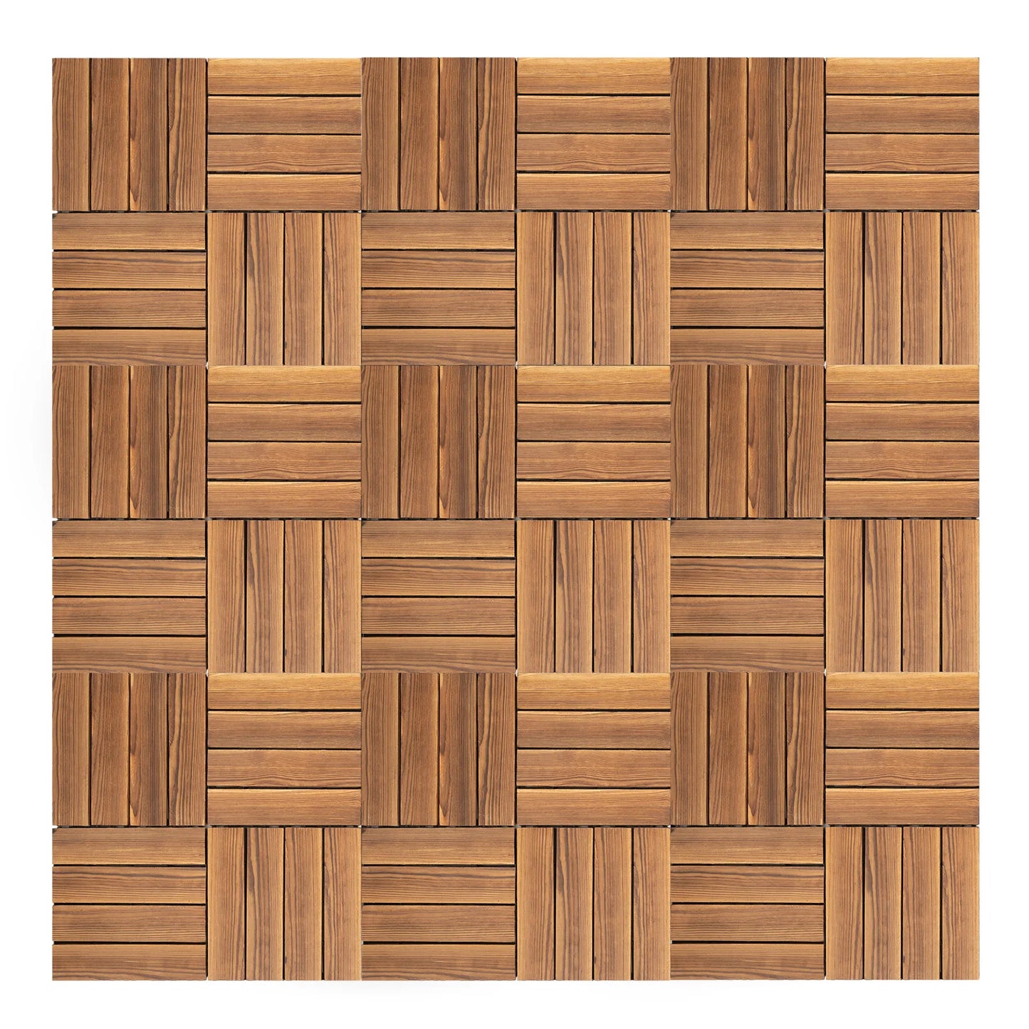 Wood Plastic Composite Interlocking Deck Tiles Outdoor Waterproof