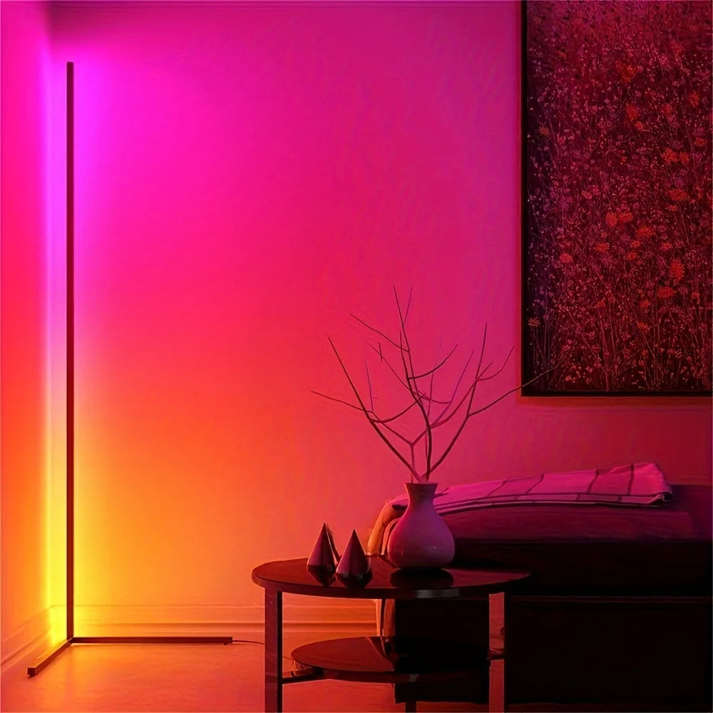 Rgb Led Corner Floor Lamp For Living Room Game Room