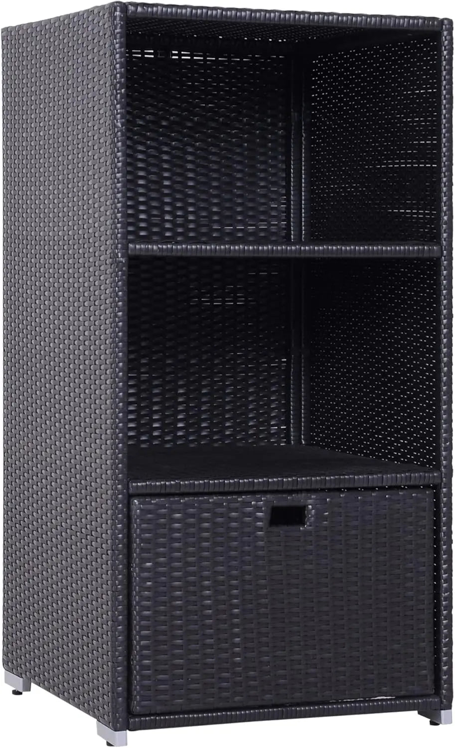 Valet Pool Towel Rack Waterproof Rattan Wicker Organizer Hot Tub