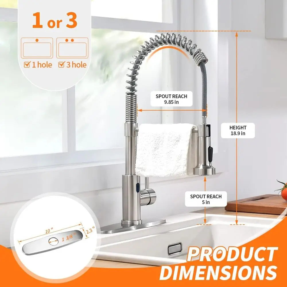 Stai Touchless Kitchen Faucet With Pull Down Sprayer LED Light