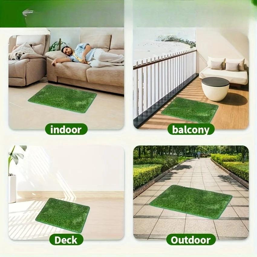 NONECN Faux Fur Dog Toilet Training Mat Washable Non Slip