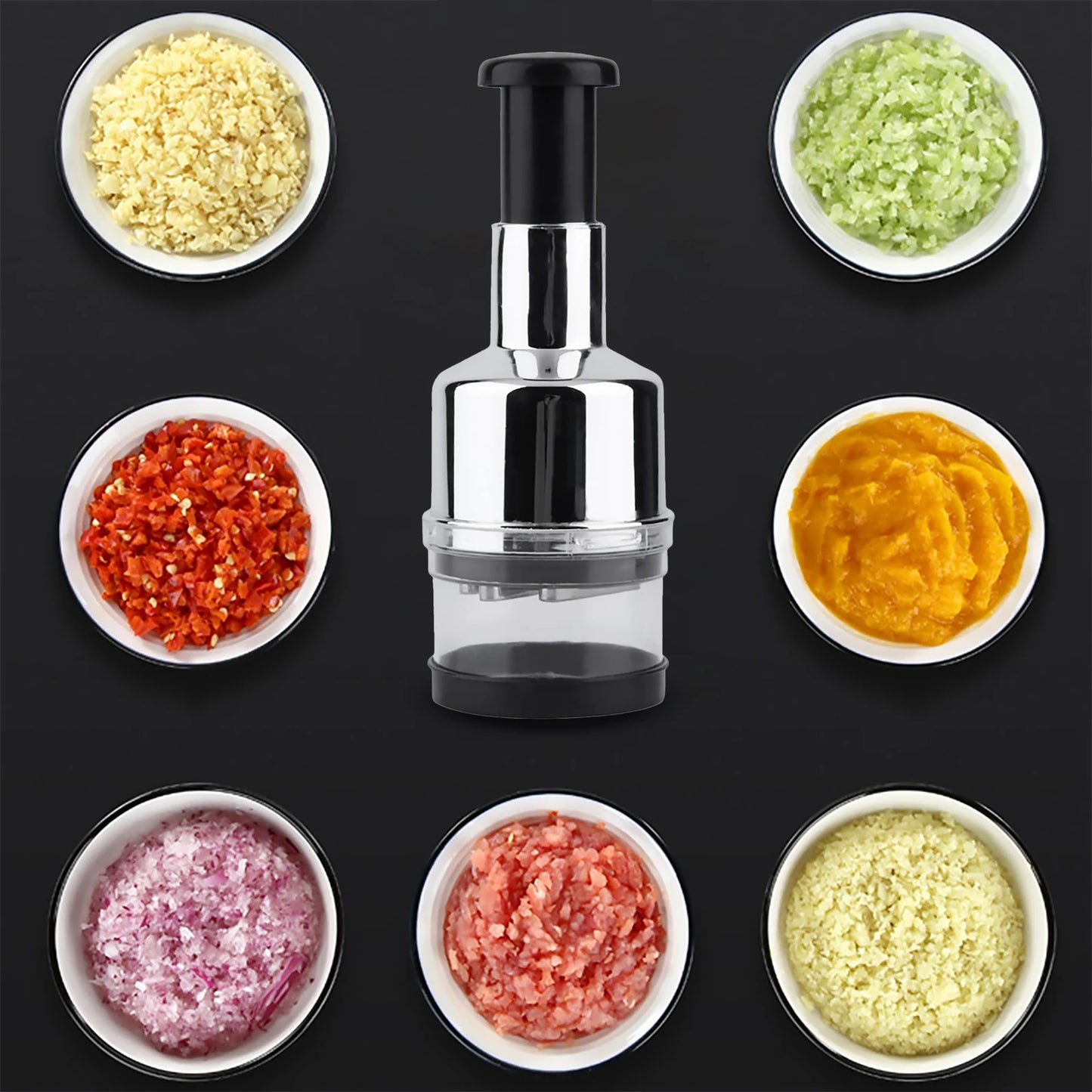 Manual Food Chopper Handheld Slap Press For Garlic And Onion
