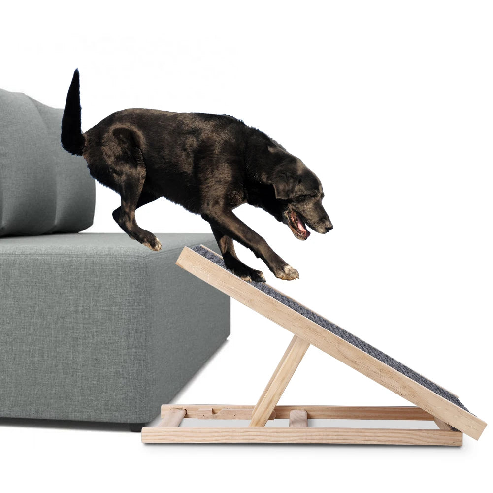 HiMISSDog Door Adjustable Folding Dog Ramp With Anti Skid
