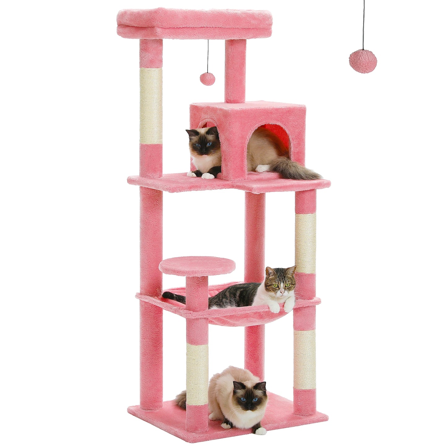 PAWZ Road Cat Tree Indoor Multi Level Tower With Hammock Sisal Scratching Posts
