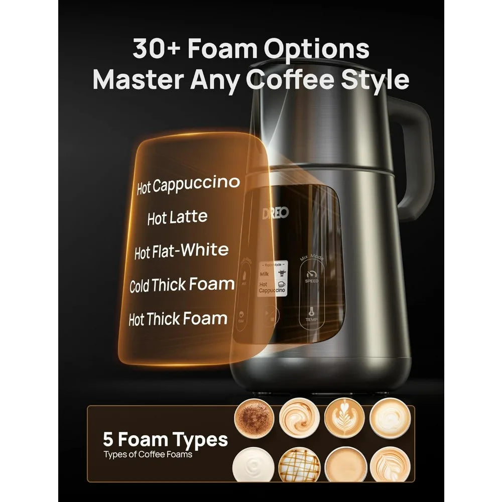 XMSJ Electric Milk Frother All-In-One Latte Foam Maker