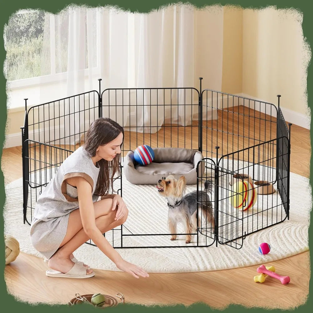 Expandable Dog Playpen 8-Panel Indoor Outdoor Fence