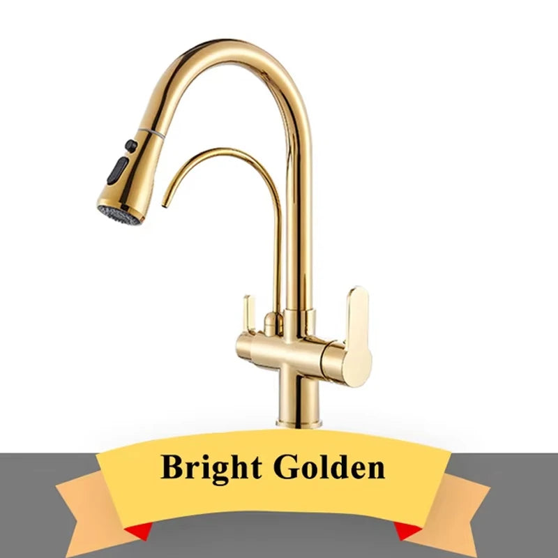 Wanmivezlo Purify Water Deck Mounted Dual Handle Faucet Kitchen