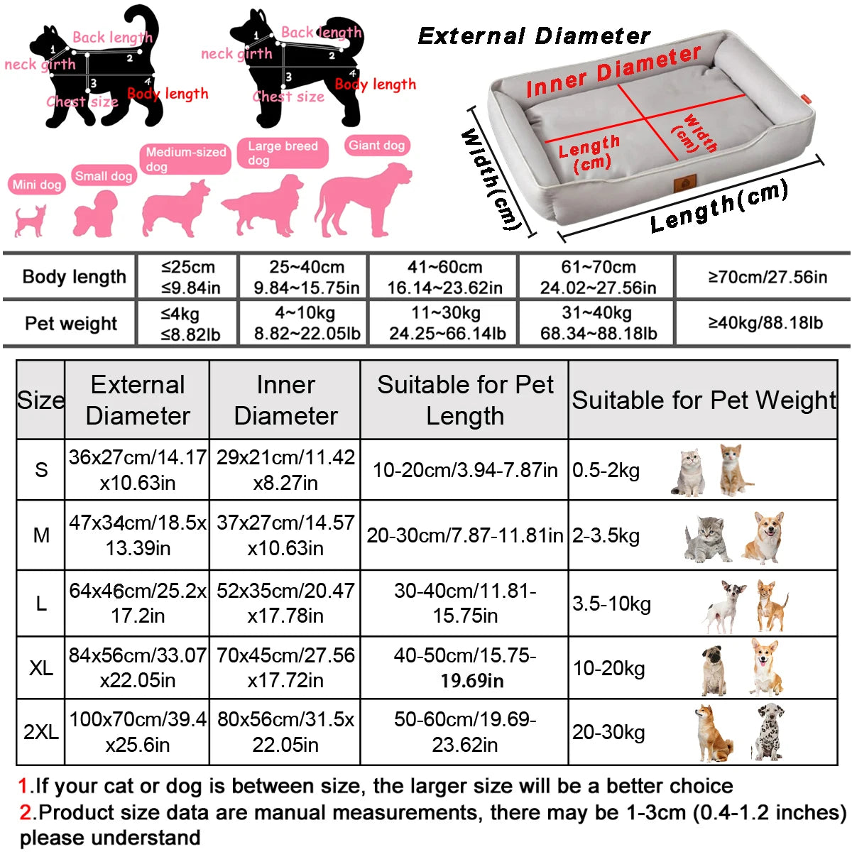 Four Season Square Dog Bed Waterproof Thickened Sofa Design