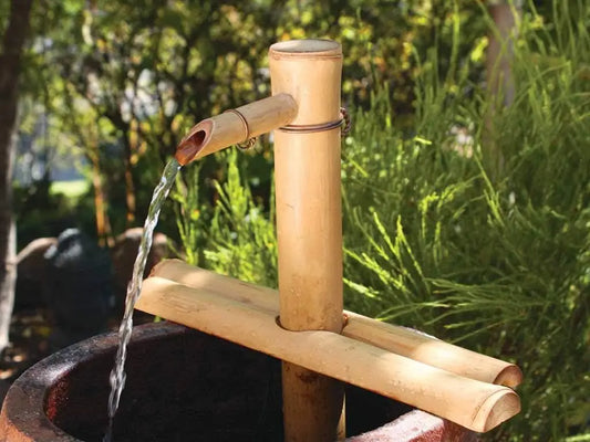 Adjustable Bamboo Water Fountain Kit With Pump