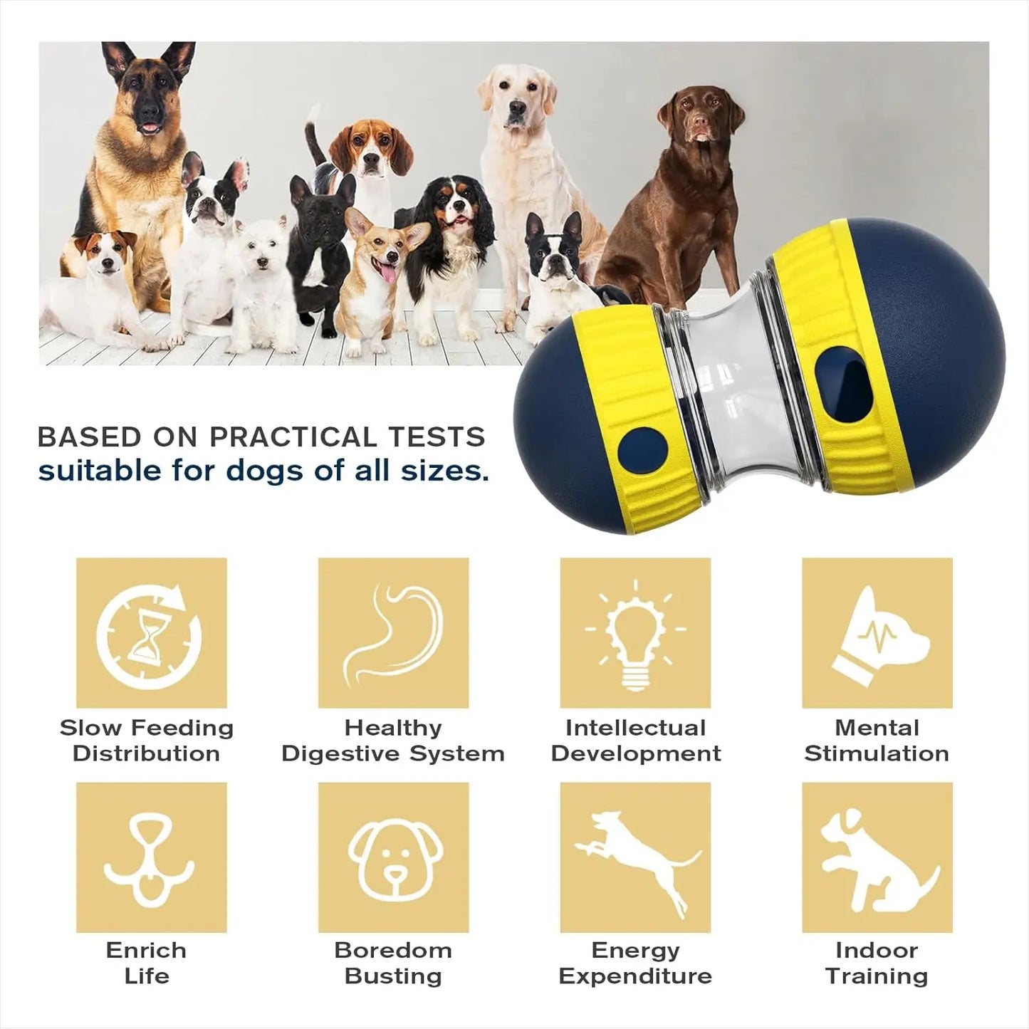 Dog Enrichment Treat Dispenser Ball Puzzle Toy For Dogs